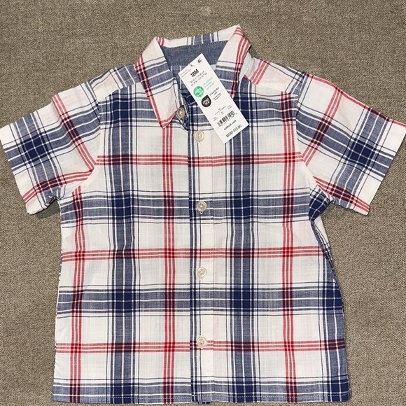 OshKosh B'gosh Other - OshKosh B'gosh Red and Blue Plaid Button Down Shirt